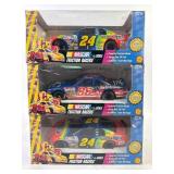 (3) NASCAR 1/24 Scale Friction Racers Die-Cast Car