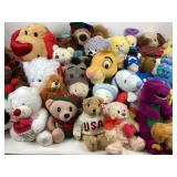 Stuffed Animals: Sunshine Care Bear, Donkey from