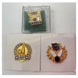 (3) vintage enameled bowling pins 200 & 500 Club