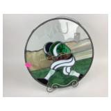 MSU Football stained glass round