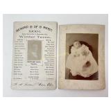 (2) Victorian photographs Teacher class cabinet