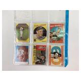 (6) 1959 & 1960 Topps & Fleer baseball cards #572