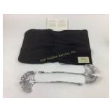 Modernist Michael Aram aluminum ginko leaf salad