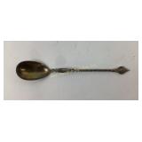 Danish 830 silver spoon, with three towers and
