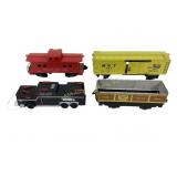 Train cars: American Flyer, The Katy Train, Tonka