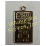 Credit Zurich 0.5 grams fine gold pendant