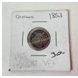 Seated Liberty 1853 coin