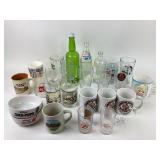 Pepsi Cola Bottle, Currier & Ives glasses, Circus