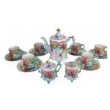 Prussian R & S tea set: tea pot, creamer, Sugar