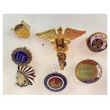Enameled metal service pins Junior of the Forest,