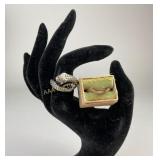 (2) costume snake rings - one in original box