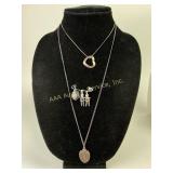 Sterling pendants, necklaces total weight 22