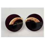 14k gold & onyx stud earrings