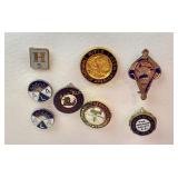 Enameled metal service pins National Rifle