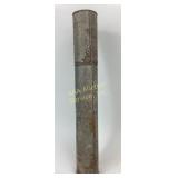 19th century galvanized tube document container