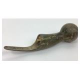 Antique brass horse hames knob 19th century
