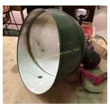 Industrial light fixture, some rust