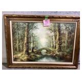 Oil on Canvas Wooded Landscape, Corca 1970ï¿½s,