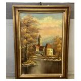 Oil on canvas painting, signed Fleck, lower