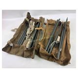 Military-Style Tents Poles, Ties & anchors w/Canva