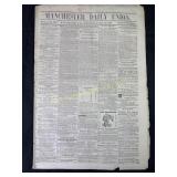 Manchester Daily Union Newspaper, December 13, 186