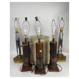 (5) lamps, (3) lampshades