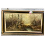 Oil on Canvas Autumnal landscape, Painted after