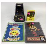 Pac-Man memorabilia: COLECO game, coloring book,