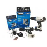 Hart 3/8in crown stapler kit, 5in random orbital,
