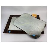 Wood framed mirror, loose vanity mirror