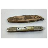 (2) Victorian pocket knives gold filled & MOP