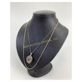 (2) sterling necklaces total weight 20.7 grams