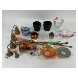 (2) LE Smith black amethyst glass Tiara