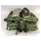 Camo fatigues & hats-Sizes: Lg & Medium