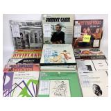 Vinyl records: Johnny Cash, The Crazy Guy, Pete