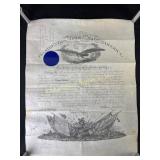 1867 First Lieutenant Appointment Signed by Andrew