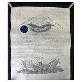 1876 Vellum Appointment Signed by Ulysses S. Grant