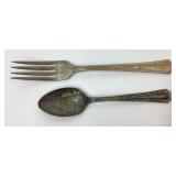 Silverplate spoon and fork from Alameda Hospital,