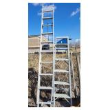 Extension ladder and 6 foot ladder