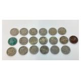 (19) Buffalo nickels 1930 (2), 1934, 1935 (2),
