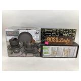 EVOLUTION 22 piece dinnerware set *NIB*, fiddle
