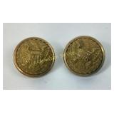 (2) Civil War Extra Quality Union Eagle general
