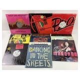Vinyl records: Madonna, Gloria Gaynor, Shalamar,