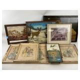 (4) Milton A. Bleier watercolor prints from