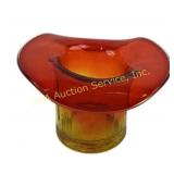 Mid Century Kanawha amberina glass hat toothpick