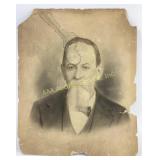 Victorian charcoal portrait of a man