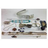 Costume jewelry, Jeff Gordon keychain, belt