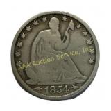 1854-O US Seated Liberty Half Dollar