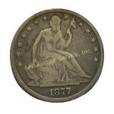 1877 US Seated Liberty Half Dollar silver