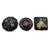 Stratton England gold Toned beauty compacts